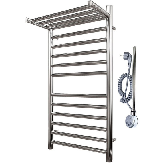 Полотенцесушитель электрический с полкой Point П11 500x800 мм PN10158SPE (возможность скрытого подключения) - фото 