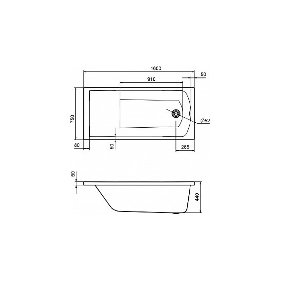 Ванна акриловая Santek Фиджи 160x75 см 1.WH50.1.597, Размер - мм: 1600х750 - фото, картинка 5 Ванна акриловая Santek Фиджи 160x75 см 1.WH50.1.597, Размер - мм: 1600х750 - фото 5