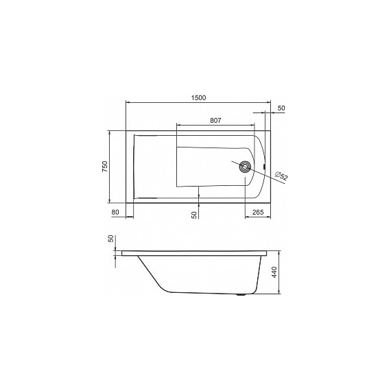 Ванна акриловая Santek Фиджи 150x75 см 1.WH50.1.598, Размер - мм: 1500х750 - фото, картинка 5 Ванна акриловая Santek Фиджи 150x75 см 1.WH50.1.598, Размер - мм: 1500х750 - фото 5