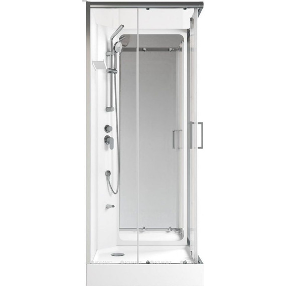 Душевое кабина Aquanet Passion S 2.0 90x90 см 263869, хром/прозрачное (безсиликоновая сборка) - фото, картинка 2 Душевое кабина Aquanet Passion S 2.0 90x90 см 263869, хром/прозрачное (безсиликоновая сборка) - фото 2