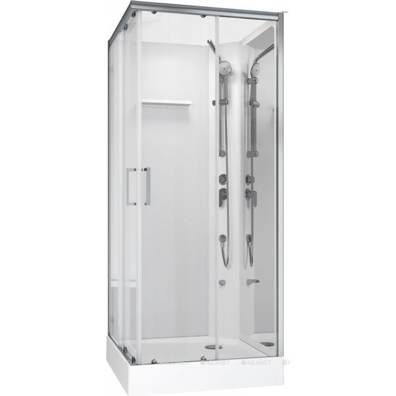 Душевое кабина Aquanet Passion S 2.0 90x90 см 263869, хром/прозрачное (безсиликоновая сборка) - фото, картинка 3 Душевое кабина Aquanet Passion S 2.0 90x90 см 263869, хром/прозрачное (безсиликоновая сборка) - фото 3