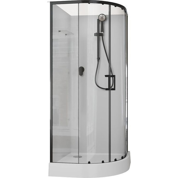 Душевое кабина Aquanet Passion EVO R 90x90 см 267256, чёрный/прозрачное (безсиликоновая сборка) - фото 2