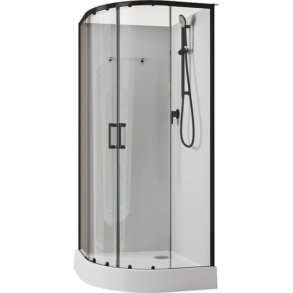 Душевое кабина Aquanet Passion EVO R 90x90 см 267256, чёрный/прозрачное (безсиликоновая сборка) - фото 3