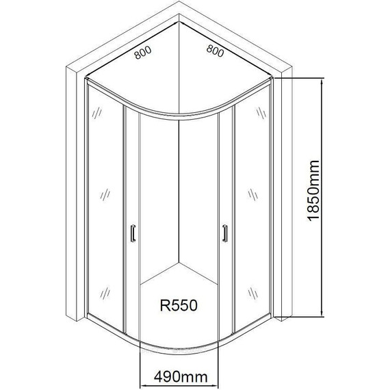 Душевое ограждение Aquanet SE-800Q 80х80 см 270062, хром/прозрачное - фото, картинка 3 Душевое ограждение Aquanet SE-800Q 80х80 см 270062, хром/прозрачное - фото 3