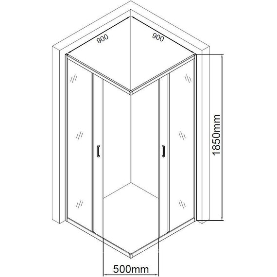 Душевое ограждение Aquanet SE-900S 90х90 см 270063, хром/прозрачное - фото, картинка 3 Душевое ограждение Aquanet SE-900S 90х90 см 270063, хром/прозрачное - фото 3
