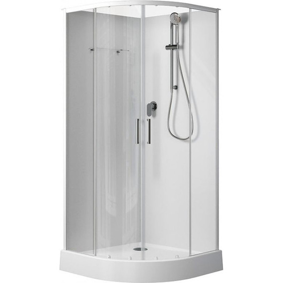 Душевое кабина Aquanet Passion EVO R 80x80 см 281961, белый/прозрачное (безсиликоновая сборка) - фото 