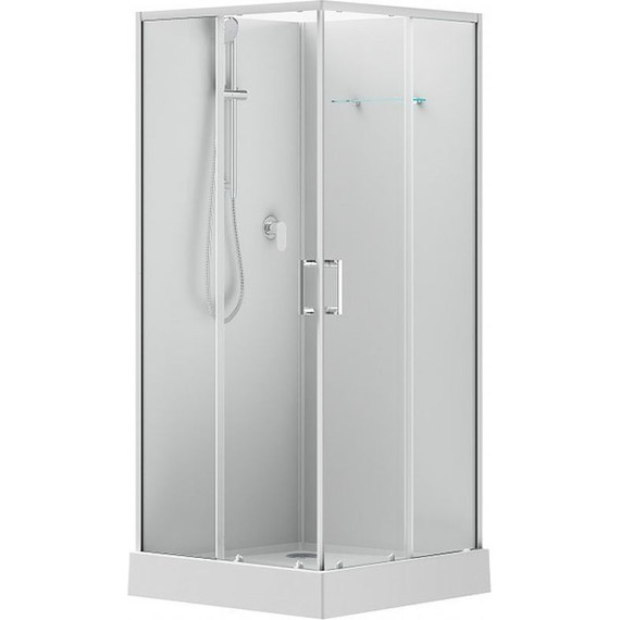 Душевое кабина Aquanet Passion EVO S 90x90 см 281963, белый/прозрачное (безсиликоновая сборка) - фото 