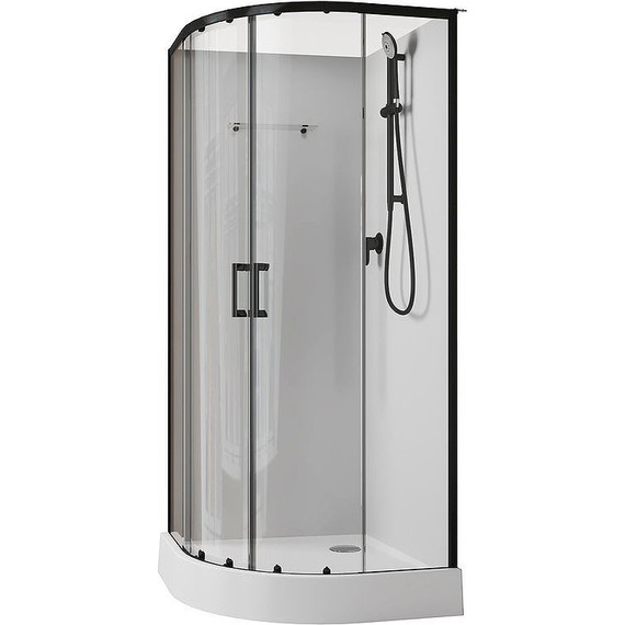 Душевое кабина Aquanet Passion EVO R 80x80 см 281984, чёрный/прозрачное (безсиликоновая сборка) - фото 2