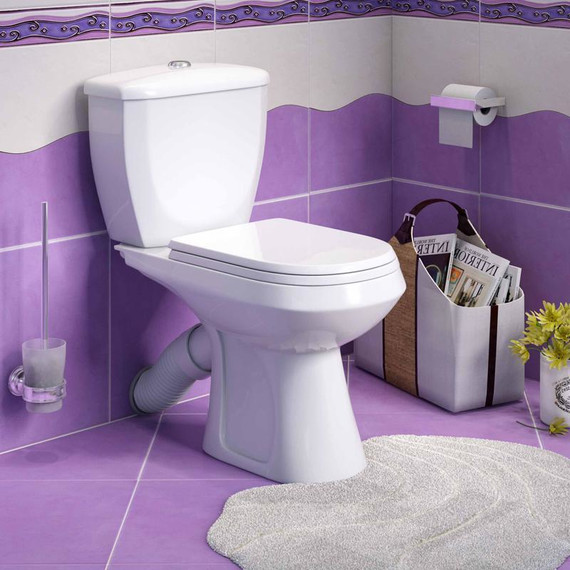 Унитаз-компакт Оскольская керамика Элисса Стандарт с полипропиленовой крышкой 43301130202, Цвет производителя: белый - фото 2