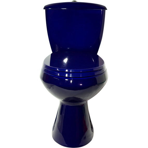 Унитаз-компакт Оскольская керамика Элисса Стандарт синий с полипропиленовой крышкой 43355130202, Цвет производителя: синий - фото 3