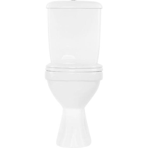 Унитаз-компакт Оскольская керамика Суперкомпакт Стандарт (косой выпуск) с полипропиленовой крышкой 44901130022, Цвет производителя: белый - фото 3