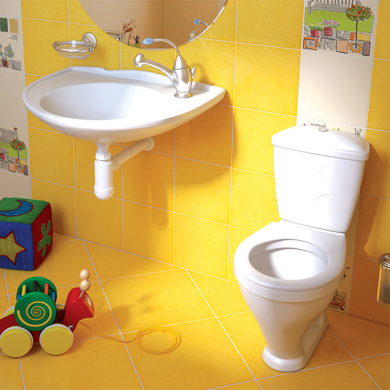 Унитаз-компакт Оскольская керамика Детский Стандарт с полипропиленовой крышкой 47901130022 - фото 5