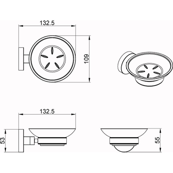 Мыльница Azario Nessy AZ-73108 - фото 3