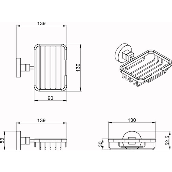 Мыльница Azario Nessy AZ-73109A - фото 3