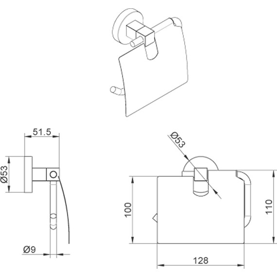 Держатель для туалетной бумаги Azario Nessy AZ-73110 - фото 3
