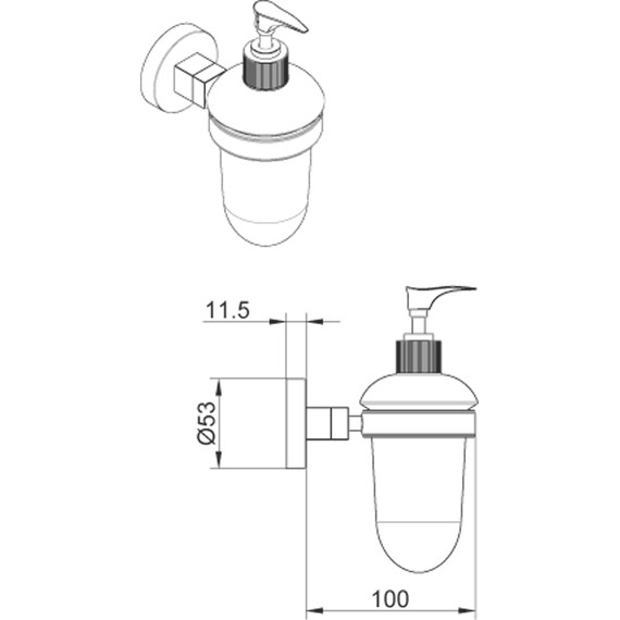 Дозатор для жидкого мыла Azario Nessy AZ-73112 - фото 3