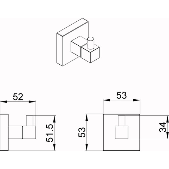 Крючок Azario Rina AZ-87005 - фото 3