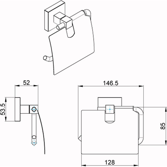 Держатель для туалетной бумаги Azario Rina AZ-87010 - фото, картинка 3 Держатель для туалетной бумаги Azario Rina AZ-87010 - фото 3