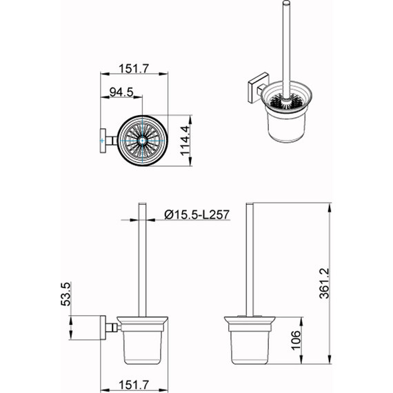 Ершик для унитаза Azario Rina AZ-87013 - фото, картинка 3 Ершик для унитаза Azario Rina AZ-87013 - фото 3