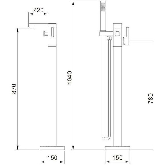 Смеситель для ванны Aquanet JA-6002 188175 - фото 2