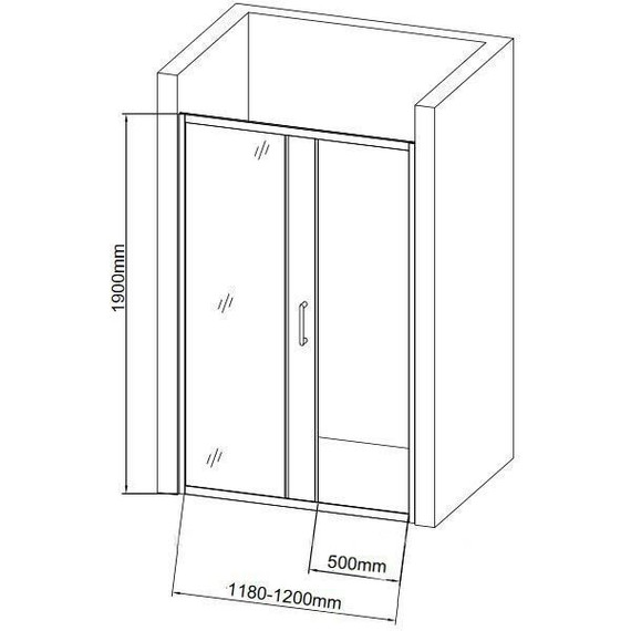 Душевая дверь Aquanet SD-1200A 120 см 209406, хром/прозрачное - фото, картинка 2 Душевая дверь Aquanet SD-1200A 120 см 209406, хром/прозрачное - фото 2