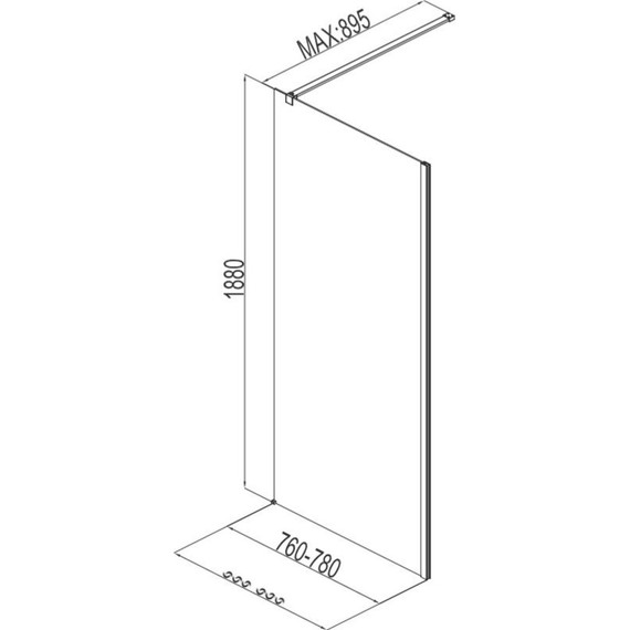 Душевая перегородка Aquanet Cinetic AE12-F-80H190U-CT 80 см см 243622, хром/прозрачное - фото 3