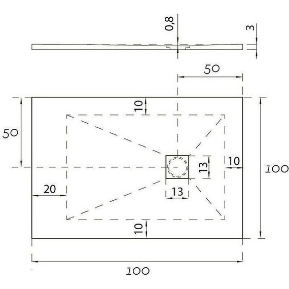 Каменный поддон Aquanet Pleasure 100x100 см 258889, чёрный - фото 8