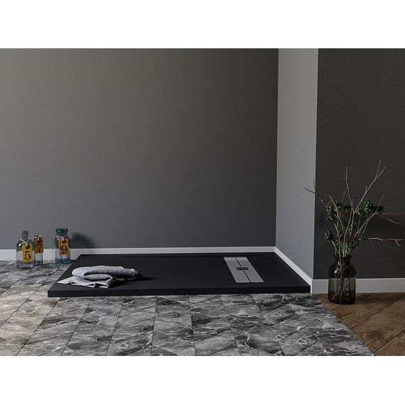 Каменный поддон Aquanet Delight 160x80 см 258900, чёрный - фото 5