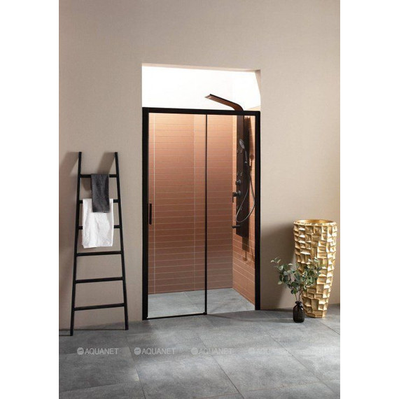 Душевая дверь Aquanet Pleasure AE60-N-160H200U-BT 160 см (стекло 8 мм) чёрный/прозрачное - фото 2