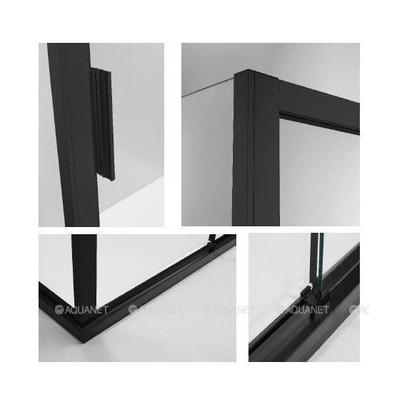 Душевая дверь Aquanet Pleasure AE60-N-160H200U-BT 160 см (стекло 8 мм) чёрный/прозрачное - фото 3