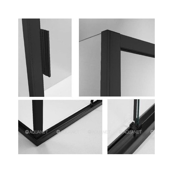 Душевая дверь Aquanet Pleasure AE60-N-150H200U-BT 150 см (стекло 8 мм) чёрный/прозрачное - фото 3