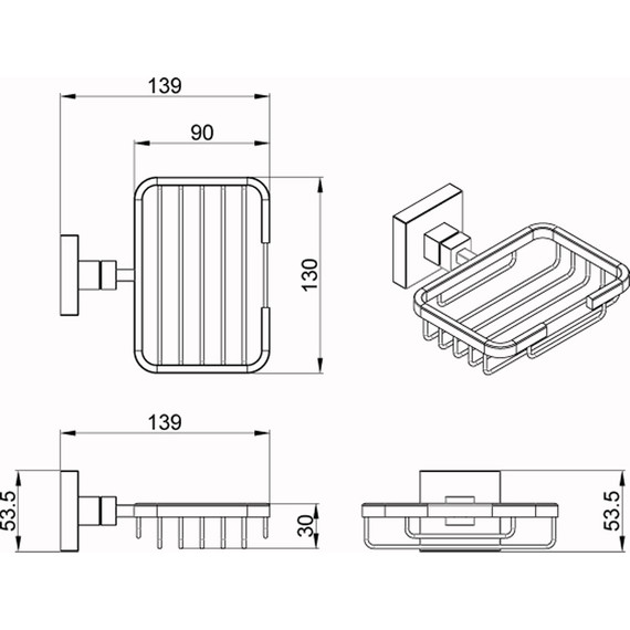 Мыльница Azario Rina AZ-87009 - фото 3