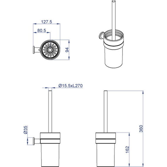Ершик для унитаза Azario Forny AZ-88313 - фото, картинка 3 Ершик для унитаза Azario Forny AZ-88313 - фото 3