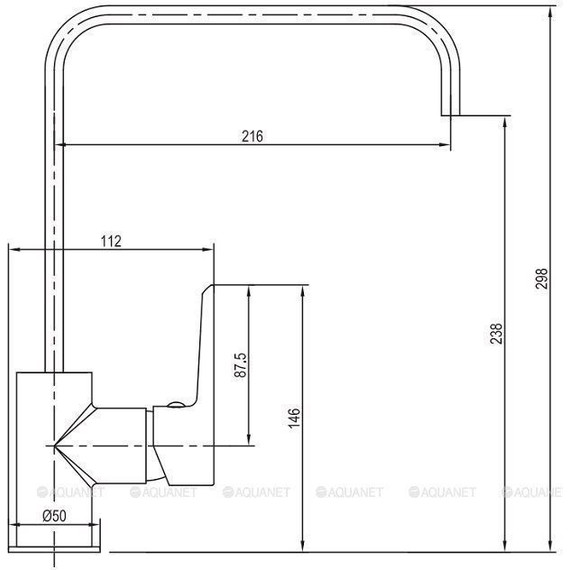 Смеситель для кухни Aquanet Logic AF320-41С 216766 - фото 2