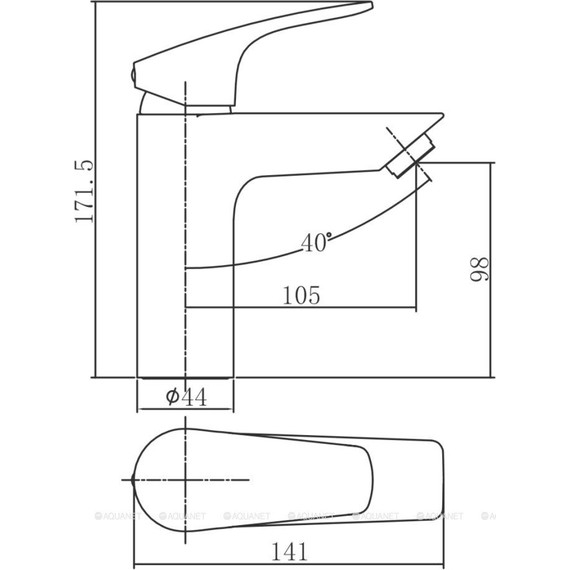 Смеситель для раковины Aquanet Static AF330-10C 237441 - фото, картинка 3 Смеситель для раковины Aquanet Static AF330-10C 237441 - фото 3