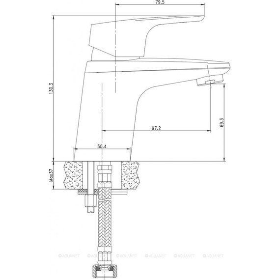 Смеситель для раковины Aquanet Magic AF410-10С 237449 - фото 7