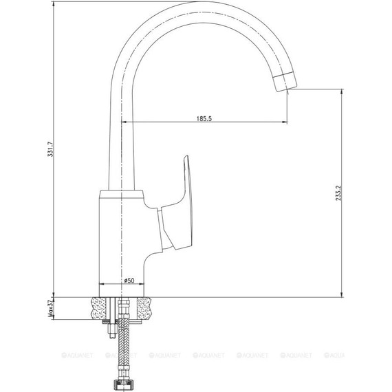 Смеситель для кухни Aquanet Magic AF410-41C 237453 - фото 3