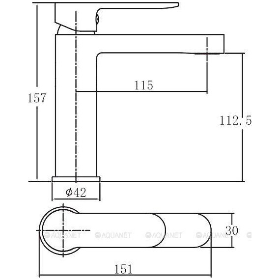Смеситель для раковины Aquanet Passion AF300-10B 243293, чёрный матовый - фото, картинка 4 Смеситель для раковины Aquanet Passion AF300-10B 243293, чёрный матовый - фото 4