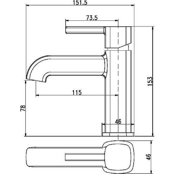 Смеситель для раковины Aquanet Minima AF130-10C 261813 - фото 2