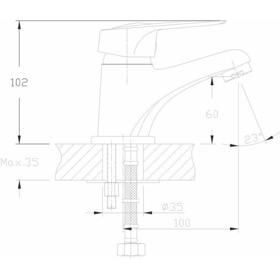 Смеситель для раковины Haiba HB1037 - фото, картинка 2 Смеситель для раковины Haiba HB1037 - фото 2