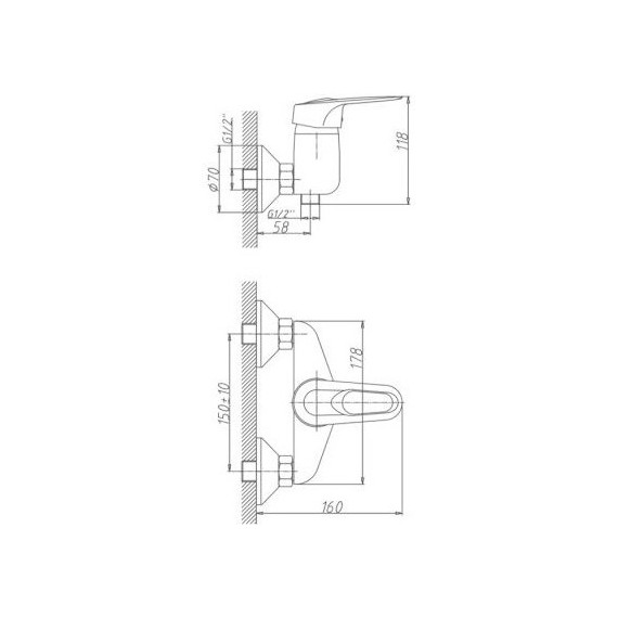 Смеситель для душа Haiba HB2004 - фото 2