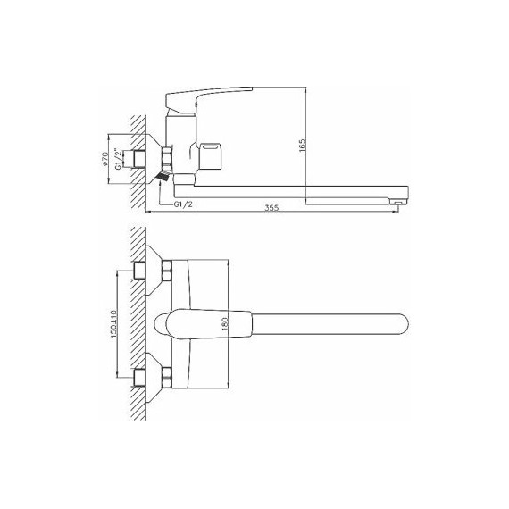 Смеситель для ванны Haiba HB22587 - фото 2