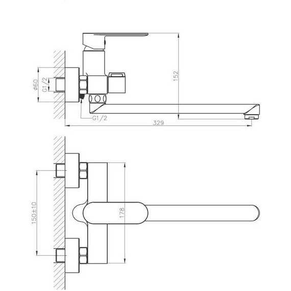 Смеситель для ванны Haiba HB22590 - фото 2
