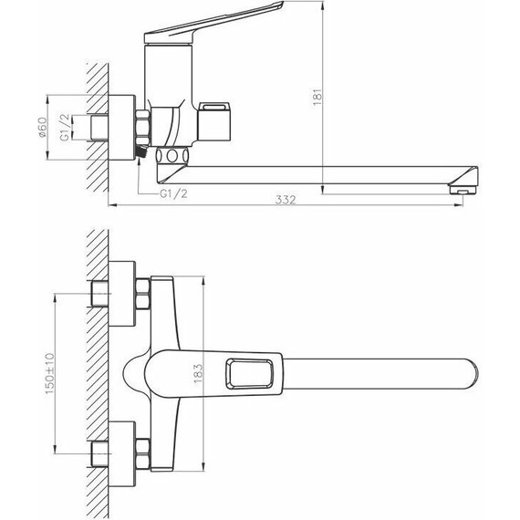 Смеситель для ванны Haiba HB22595 - фото 2