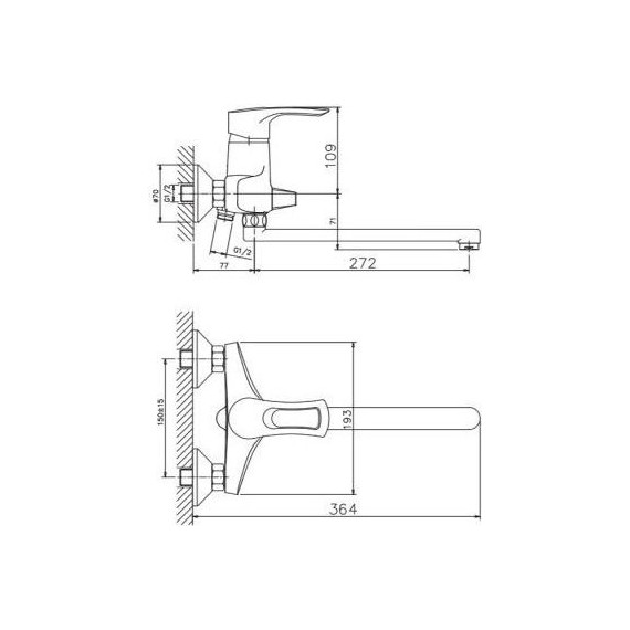Смеситель для ванны Haiba HB2266 - фото 2