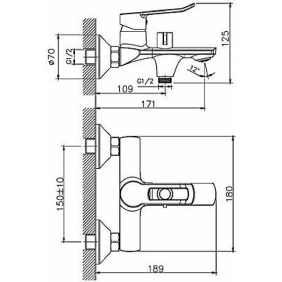 Смеситель для ванны Haiba HB60556 - фото 3