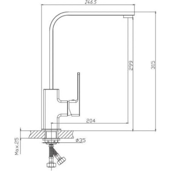 Смеситель для кухни Haiba HB70615 - фото 2