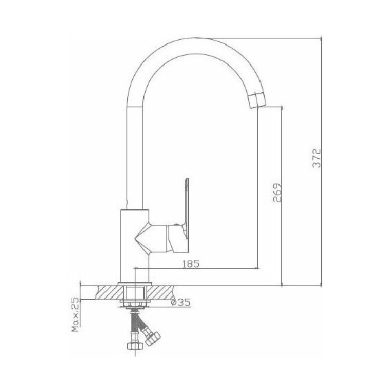 Смеситель для кухни Haiba HB70617 - фото 2