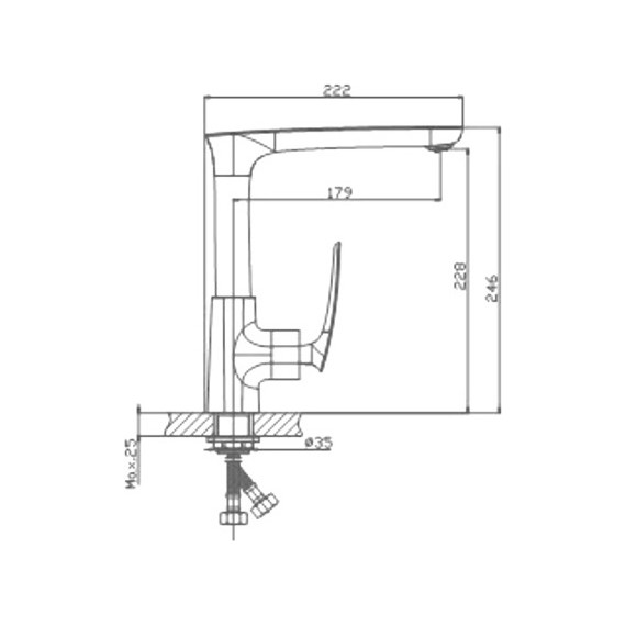 Смеситель для кухни Haiba HB71616 - фото 2