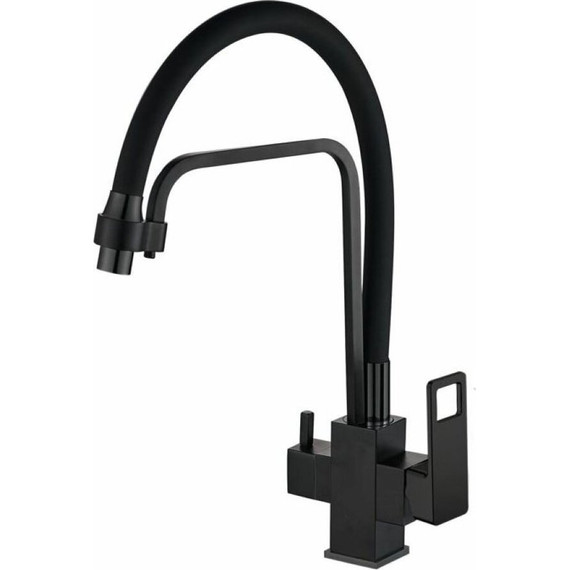 Смеситель для кухни Haiba HB76615-7, чёрный матовый - фото 